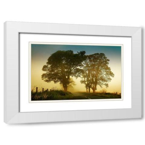 Twilight Guardians White Modern Wood Framed Art Print with Double Matting by Jenny Rainbow Fine Art