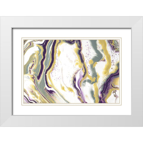 Acrylic Painting Olive Gardens 1 White Modern Wood Framed Art Print with Double Matting by Jenny Rainbow Fine Art