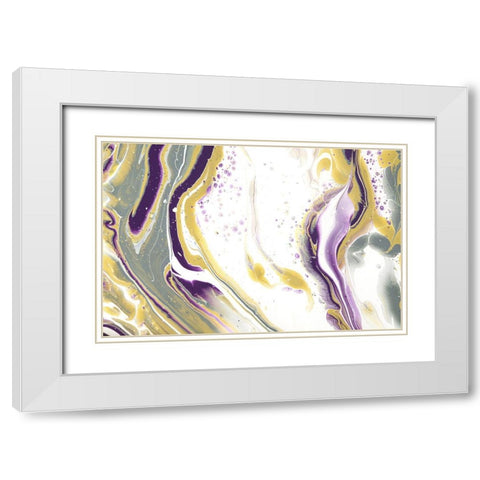 Acrylic Painting Olive Gardens 2 White Modern Wood Framed Art Print with Double Matting by Jenny Rainbow Fine Art