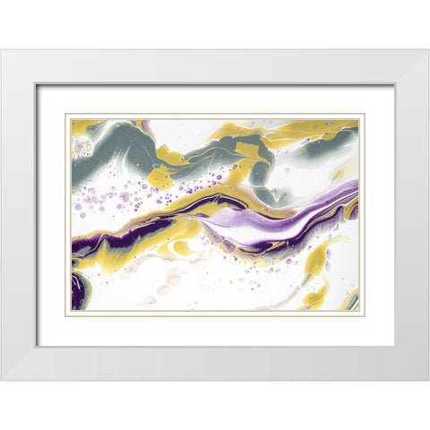 Acrylic Painting Olive Gardens 4 White Modern Wood Framed Art Print with Double Matting by Jenny Rainbow Fine Art