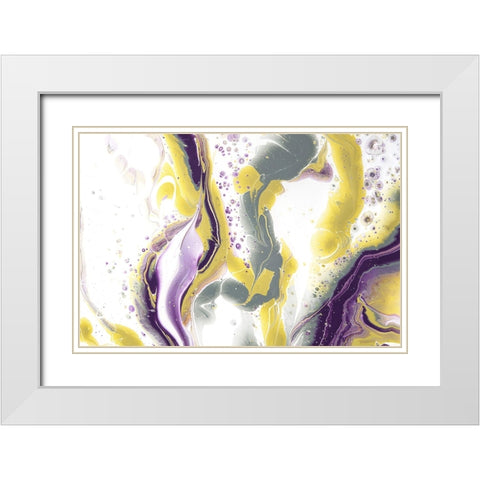 Acrylic Painting Olive Gardens 6 White Modern Wood Framed Art Print with Double Matting by Jenny Rainbow Fine Art