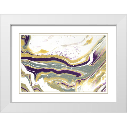 Acrylic Painting Olive Gardens 7 White Modern Wood Framed Art Print with Double Matting by Jenny Rainbow Fine Art