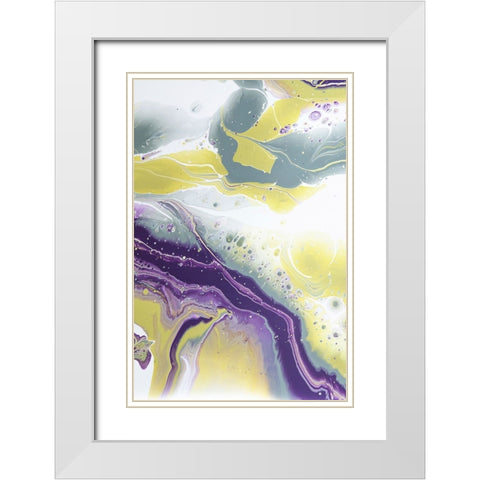 Acrylic Painting Olive Gardens 10 White Modern Wood Framed Art Print with Double Matting by Jenny Rainbow Fine Art