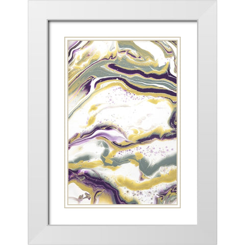 Acrylic Painting Olive Gardens 11 White Modern Wood Framed Art Print with Double Matting by Jenny Rainbow Fine Art