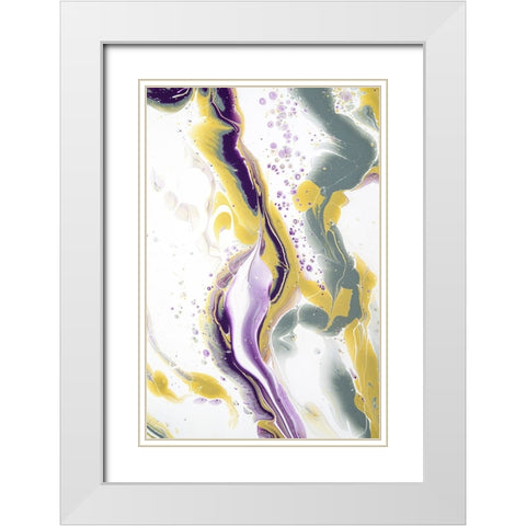 Acrylic Painting Olive Gardens 12 White Modern Wood Framed Art Print with Double Matting by Jenny Rainbow Fine Art