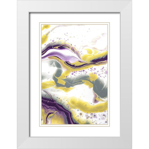 Acrylic Painting Olive Gardens 13 White Modern Wood Framed Art Print with Double Matting by Jenny Rainbow Fine Art