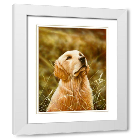 Js69-B White Modern Wood Framed Art Print with Double Matting by Silver, John