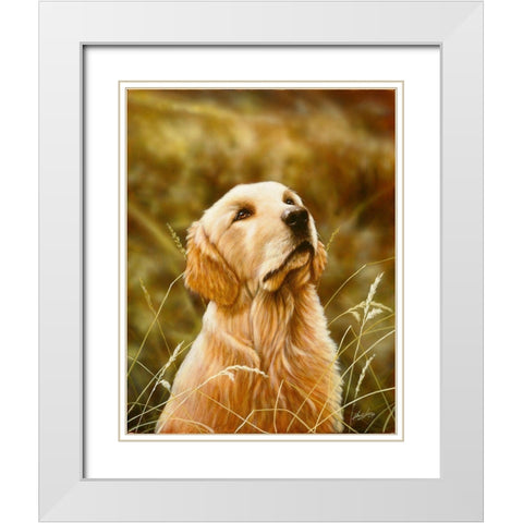 Js69-B White Modern Wood Framed Art Print with Double Matting by Silver, John