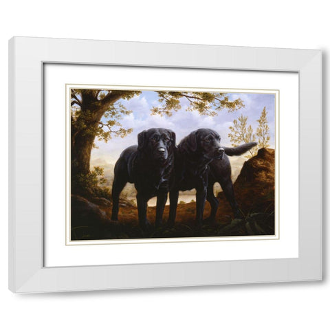 Js13-B White Modern Wood Framed Art Print with Double Matting by Silver, John