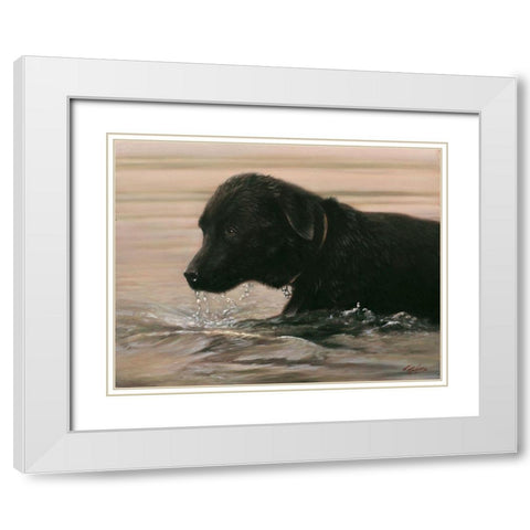 3 White Modern Wood Framed Art Print with Double Matting by Silver, John