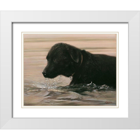 3 White Modern Wood Framed Art Print with Double Matting by Silver, John