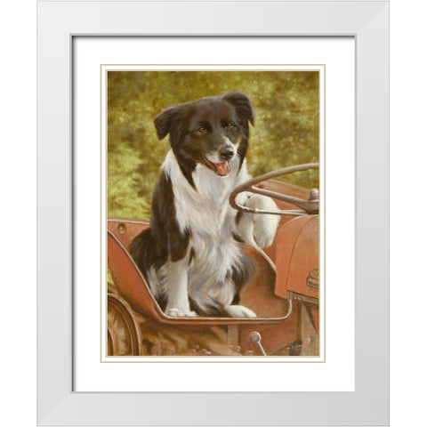 112 White Modern Wood Framed Art Print with Double Matting by Silver, John