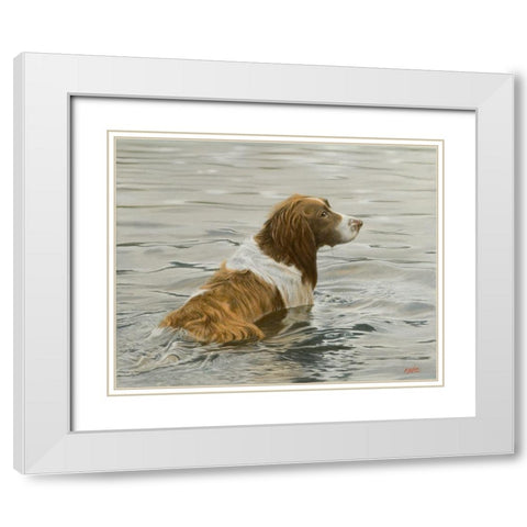 117f White Modern Wood Framed Art Print with Double Matting by Silver, John