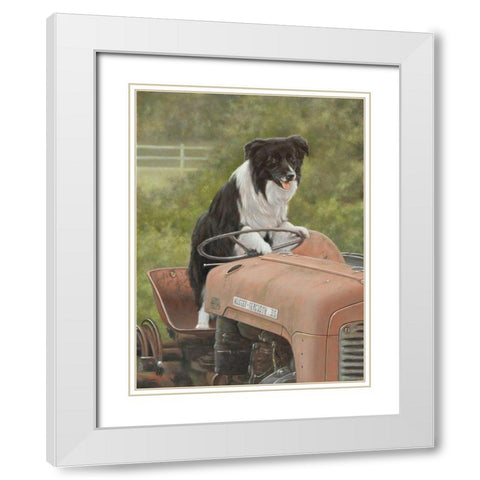 121 White Modern Wood Framed Art Print with Double Matting by Silver, John