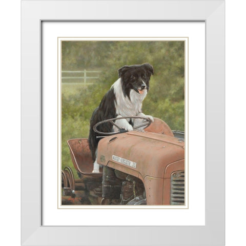 121 White Modern Wood Framed Art Print with Double Matting by Silver, John