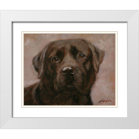 006b White Modern Wood Framed Art Print with Double Matting by Silver, John