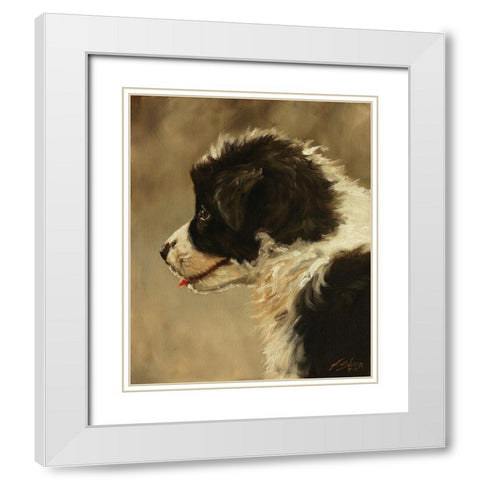 007b White Modern Wood Framed Art Print with Double Matting by Silver, John