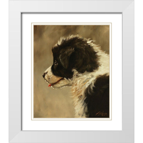 007b White Modern Wood Framed Art Print with Double Matting by Silver, John