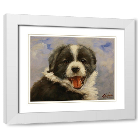 008b White Modern Wood Framed Art Print with Double Matting by Silver, John