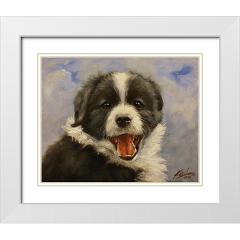 008b White Modern Wood Framed Art Print with Double Matting by Silver, John