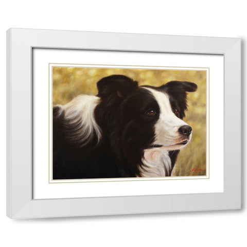 011c White Modern Wood Framed Art Print with Double Matting by Silver, John
