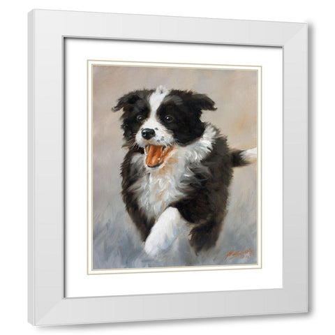 18 White Modern Wood Framed Art Print with Double Matting by Silver, John