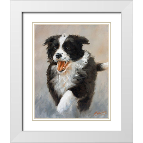 18 White Modern Wood Framed Art Print with Double Matting by Silver, John