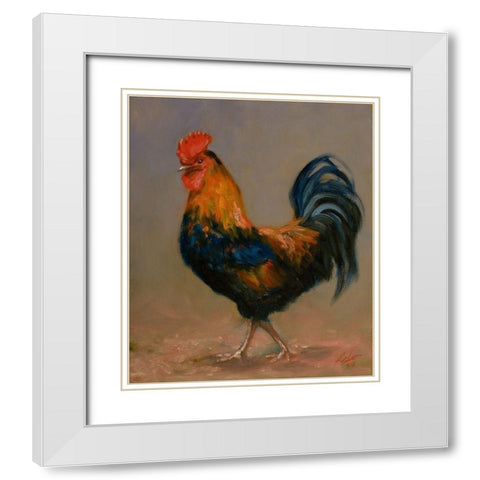 C002 White Modern Wood Framed Art Print with Double Matting by Silver, John