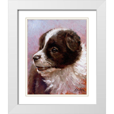 30 White Modern Wood Framed Art Print with Double Matting by Silver, John