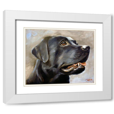 34 White Modern Wood Framed Art Print with Double Matting by Silver, John