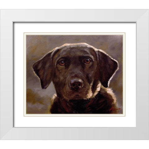 36 White Modern Wood Framed Art Print with Double Matting by Silver, John