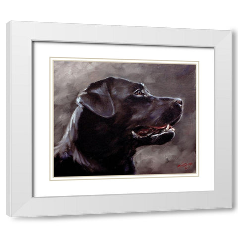 37 White Modern Wood Framed Art Print with Double Matting by Silver, John