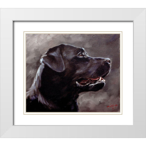 37 White Modern Wood Framed Art Print with Double Matting by Silver, John