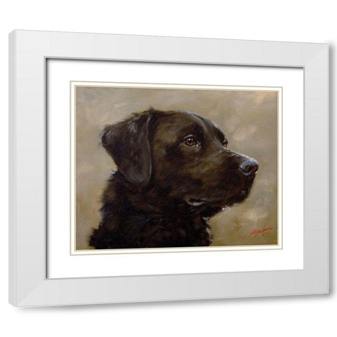 40 White Modern Wood Framed Art Print with Double Matting by Silver, John