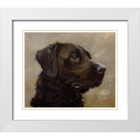 40 White Modern Wood Framed Art Print with Double Matting by Silver, John