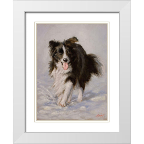 52 White Modern Wood Framed Art Print with Double Matting by Silver, John
