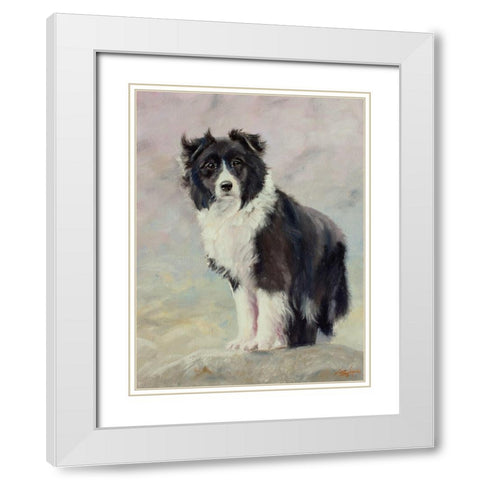 54 White Modern Wood Framed Art Print with Double Matting by Silver, John
