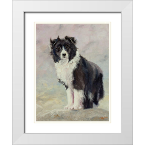 54 White Modern Wood Framed Art Print with Double Matting by Silver, John