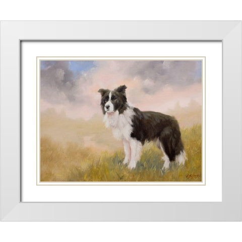 55 White Modern Wood Framed Art Print with Double Matting by Silver, John