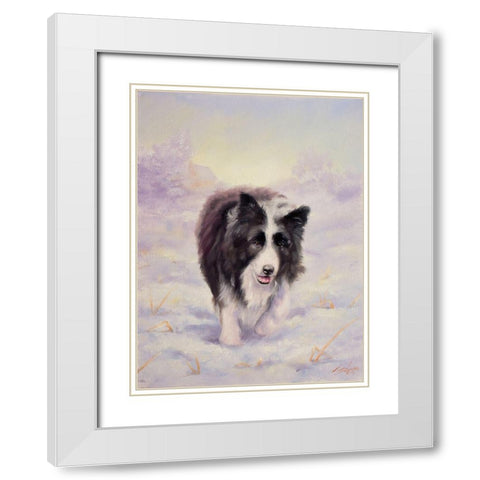 56 White Modern Wood Framed Art Print with Double Matting by Silver, John