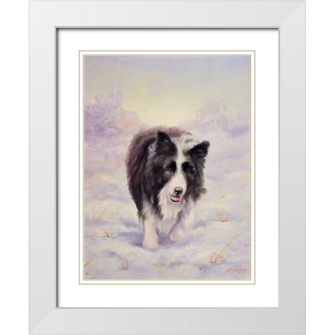 56 White Modern Wood Framed Art Print with Double Matting by Silver, John