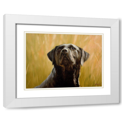057b White Modern Wood Framed Art Print with Double Matting by Silver, John