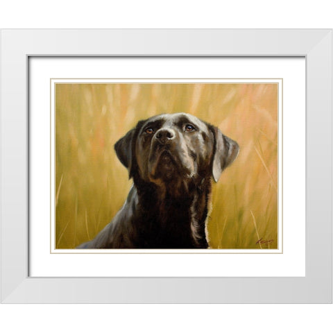 057b White Modern Wood Framed Art Print with Double Matting by Silver, John