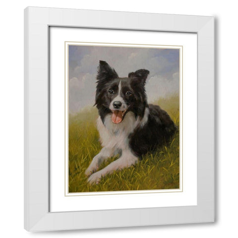 D060 White Modern Wood Framed Art Print with Double Matting by Silver, John