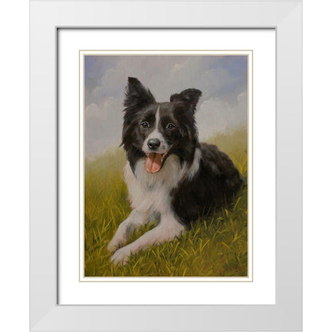 D060 White Modern Wood Framed Art Print with Double Matting by Silver, John