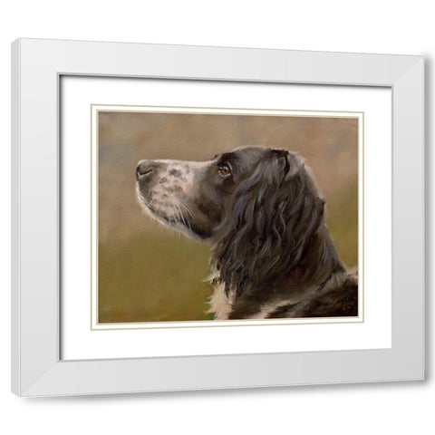 D061 White Modern Wood Framed Art Print with Double Matting by Silver, John