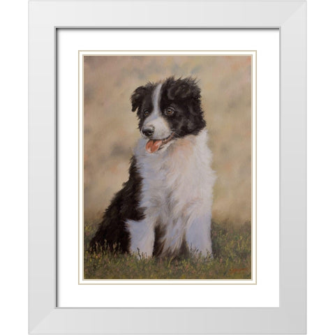 D069 White Modern Wood Framed Art Print with Double Matting by Silver, John