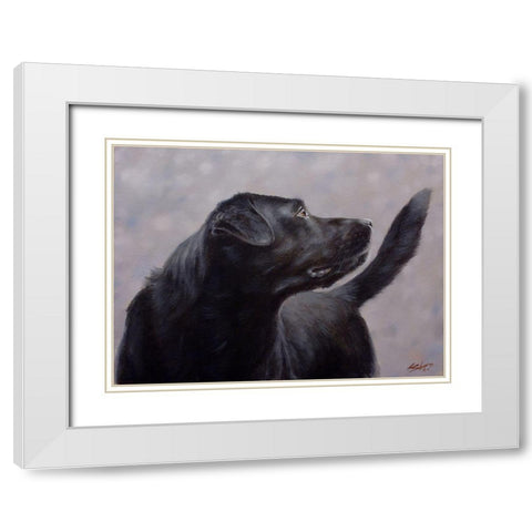 D070 White Modern Wood Framed Art Print with Double Matting by Silver, John