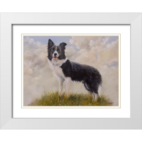 D071 White Modern Wood Framed Art Print with Double Matting by Silver, John