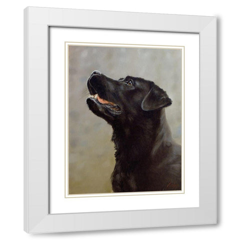 D072b White Modern Wood Framed Art Print with Double Matting by Silver, John